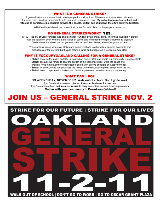 General Strike Posters Occupy Oakland